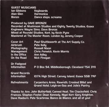 CD Dr. Feelgood: On The Road Again