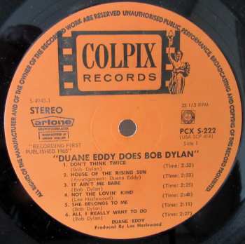 LP Duane Eddy: Duane Eddy Does Bob Dylan