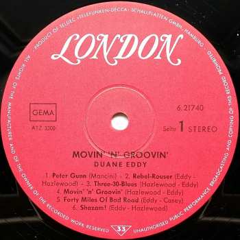 LP Duane Eddy: Movin' 'N' Groovin'