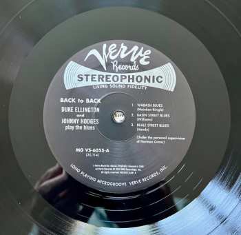 LP Duke Ellington: Back To Back (Duke Ellington And Johnny Hodges Play The Blues)