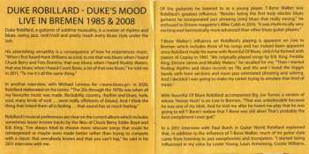 3CD Duke Robillard: Duke's Mood - Live In Bremen 1985 & 2008