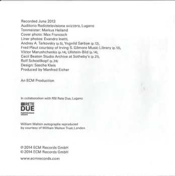 CD Sir William Walton: Poulenc / Walton / Dallapiccola / Schnittke / Silvestrov