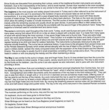 CD Dursan Acar: Music Of Kurdistan