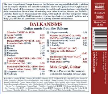 CD Dušan Bogdanović: Balkanisms: Guitar Music From The Balkans