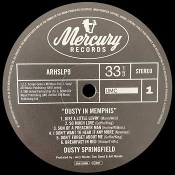LP Dusty Springfield: Dusty In Memphis
