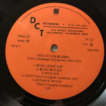 2LP Dyke & The Blazers: I Got A Message: Hollywood 1968-1970