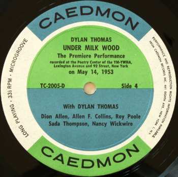 2LP Dylan Thomas: Dylan Thomas Narrating Under Milkwood