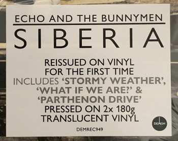 2LP Echo & The Bunnymen: Siberia CLR