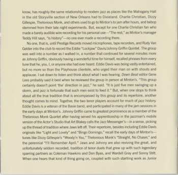 2CD The Eddie Davis-Johnny Griffin Quintet: “Live” At Minton’s Playhouse In New York City