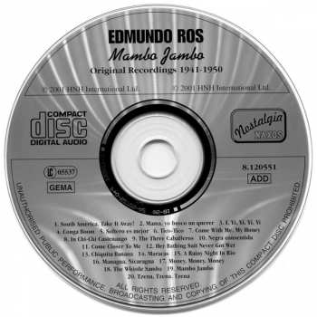 CD Edmundo Ros: Mambo Jambo