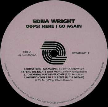 LP Edna Wright: Oops! Here I Go Again LTD