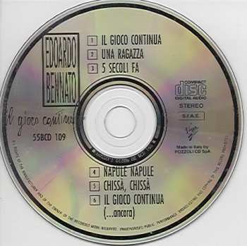 CD Edoardo Bennato: Il Gioco Continua