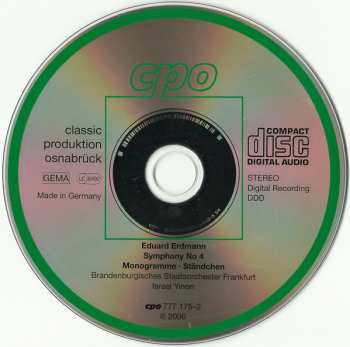CD Brandenburgisches Staatsorchester Frankfurt: Symphony No 4 • Monogramme • Ständchen