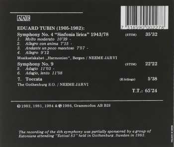 CD Göteborgs Symfoniker: Symphony No. 4 • Symphony No. 9 • Toccata