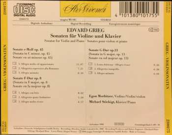 CD Edvard Grieg: Sonaten Für Violine Und Klavier