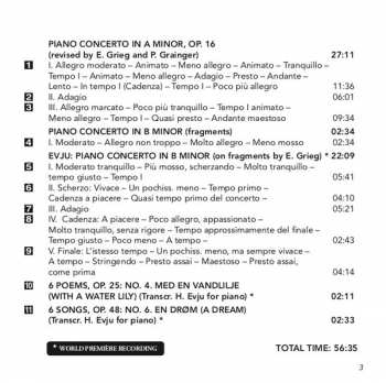 CD Prague Radio Symphony Orchestra: Piano Concerto In A Minor (P. Grainger Edition) / Fragments Of A Piano Concerto In B Minor / Piano Concerto In B Minor