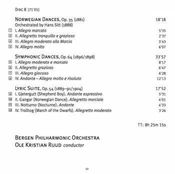 8CD/Set di cofanetti Edvard Grieg: The Complete Orchestral Music