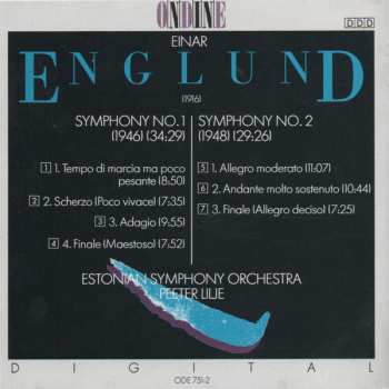CD Estonian National Symphony Orchestra: Symphonies 1 & 2