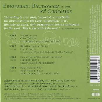 4CD/Set di cofanetti Einojuhani Rautavaara: 12 Concertos