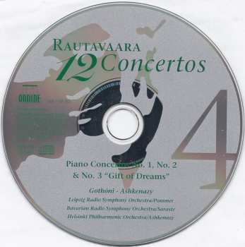 4CD/Set di cofanetti Einojuhani Rautavaara: 12 Concertos