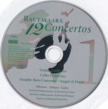 4CD/Set di cofanetti Einojuhani Rautavaara: 12 Concertos