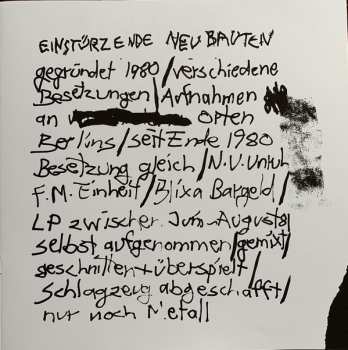 LP Einstürzende Neubauten: Kollaps