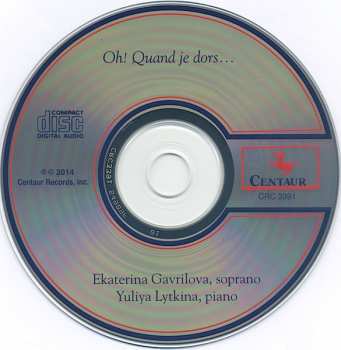 CD Ekaterina Gavrilova: Oh! Quand Je Dors...