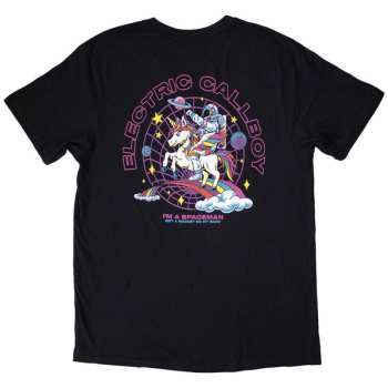 Merce Electric Callboy: Electric Callboy Unisex T-shirt: Spaceman Unicorn (back Print) (small) S