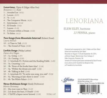 CD J.J. Penna: Lenoriana - Music of Boyle, Altman, Hagen, and Hennessy DIGI