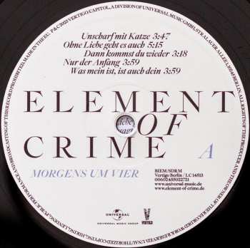 LP Element Of Crime: Morgens Um Vier