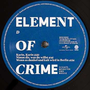 2LP Element Of Crime: Schafe, Monster Und Mäuse