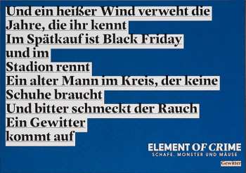 2LP Element Of Crime: Schafe, Monster Und Mäuse
