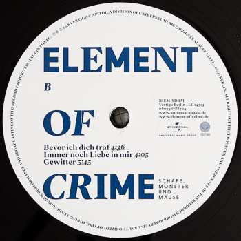 2LP Element Of Crime: Schafe, Monster Und Mäuse