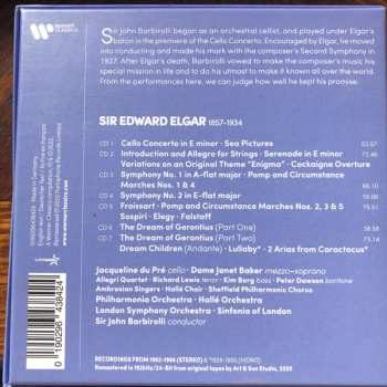 7CD/Set di cofanetti Sir Edward Elgar: Cello Concerto, Enigma Variations, Symphonies 1 & 2, Sea Pictures