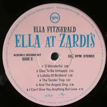 2LP Ella Fitzgerald: Ella At Zardi's