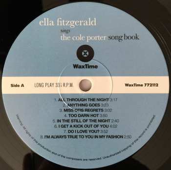 2LP Ella Fitzgerald: Sings The Cole Porter Song Book LTD