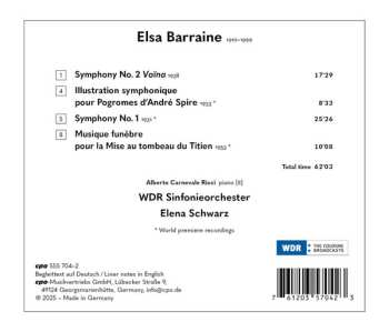 CD WDR Sinfonieorchester Köln: Symphonies Nr. 1 & 2 / Illustration Symphonique Pour Pogromes D'André Spire / La Mise Au Tombeau Du Titien