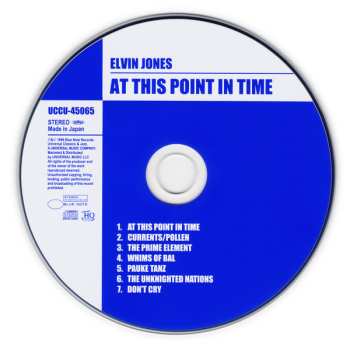 CD Elvin Jones: At This Point In Time