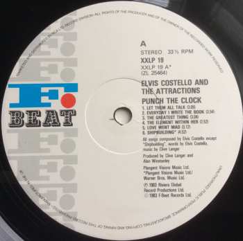 LP Elvis Costello & The Attractions: Punch The Clock
