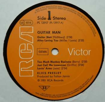 LP Elvis Presley: Guitar Man