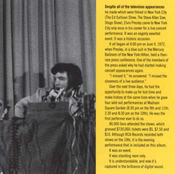 CD Elvis Presley: Elvis As Recorded At Madison Square Garden