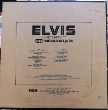 LP Elvis Presley: Elvis As Recorded At Madison Square Garden