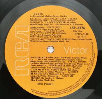 LP Elvis Presley: Elvis As Recorded At Madison Square Garden