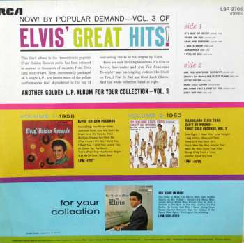 LP Elvis Presley: Elvis' Golden Records Volume 3