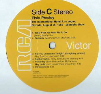2LP Elvis Presley: International Hotel Las Vegas, Nevada August 26, 1969