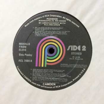 LP Elvis Presley: Mahalo From Elvis