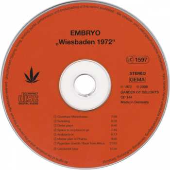 CD Embryo: Wiesbaden 1972