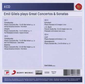 4CD/Set di cofanetti Emil Gilels: Emil Gilels Plays Great Concertos & Sonatas