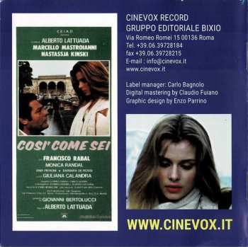 CD Ennio Morricone: Cosi' Come Sei (Colonna Sonora Originale Del Film)