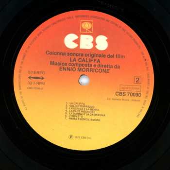 LP Ennio Morricone: La Califfa (Colonna Sonora Originale Del Film) LTD | CLR
